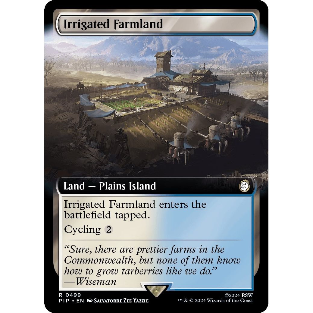 Image for Irrigated Farmland (Extended Art) (499) (PIP) - Magic: The Gathering
