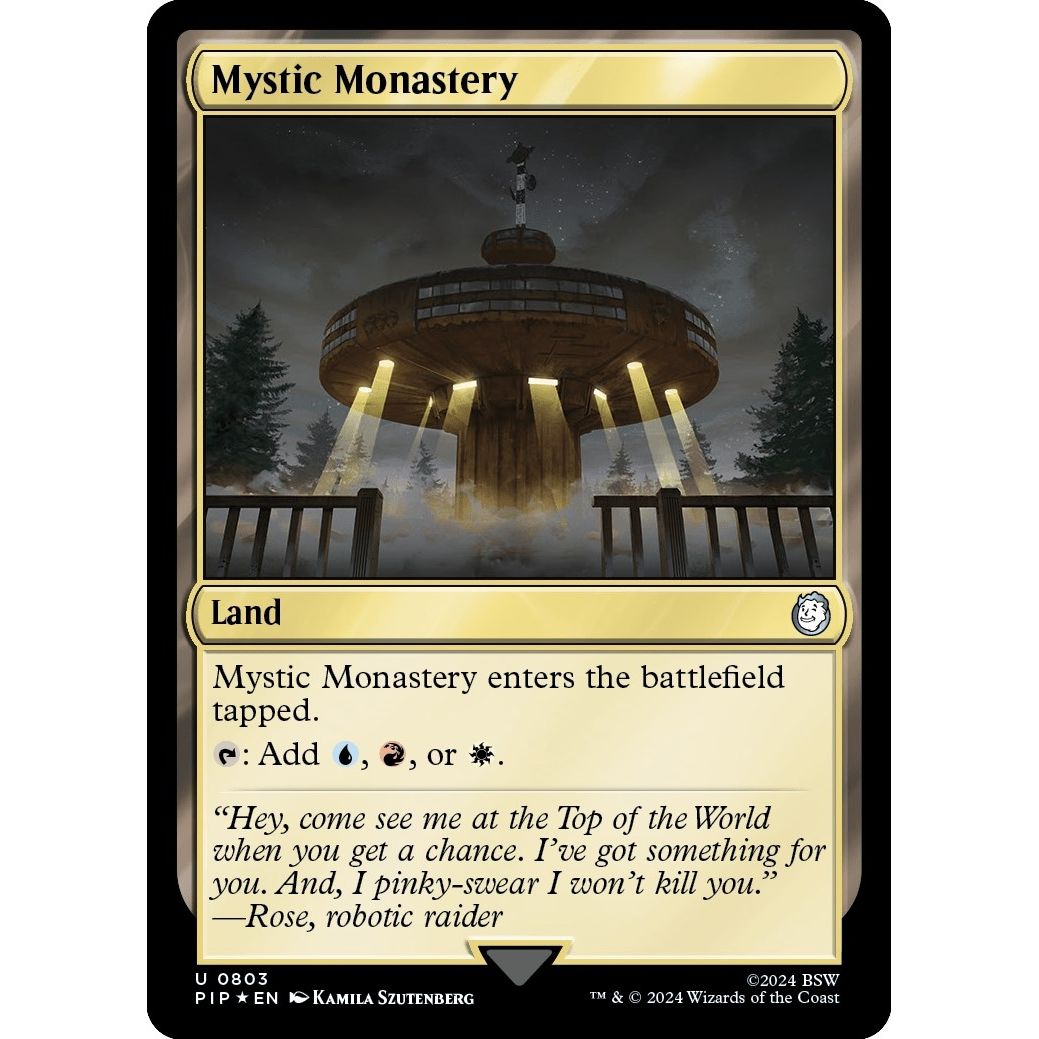 Image for Mystic Monastery (Surge Foil) (803) (PIP) - Magic: The Gathering