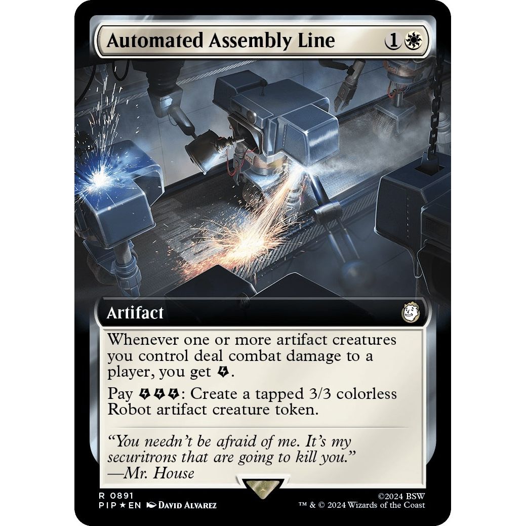 Image for Automated Assembly Line (Extended Art) (Surge Foil) (891) (PIP) - Magic: The Gathering