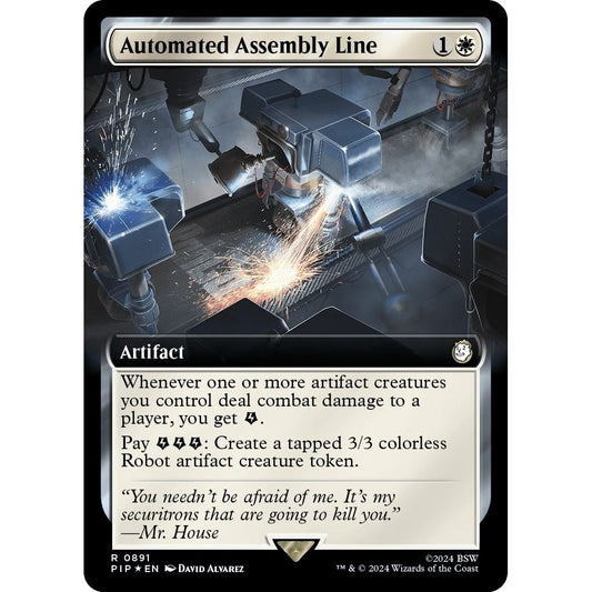 Image for Automated Assembly Line (Extended Art) (Surge Foil) (891) (PIP) - Magic: The Gathering