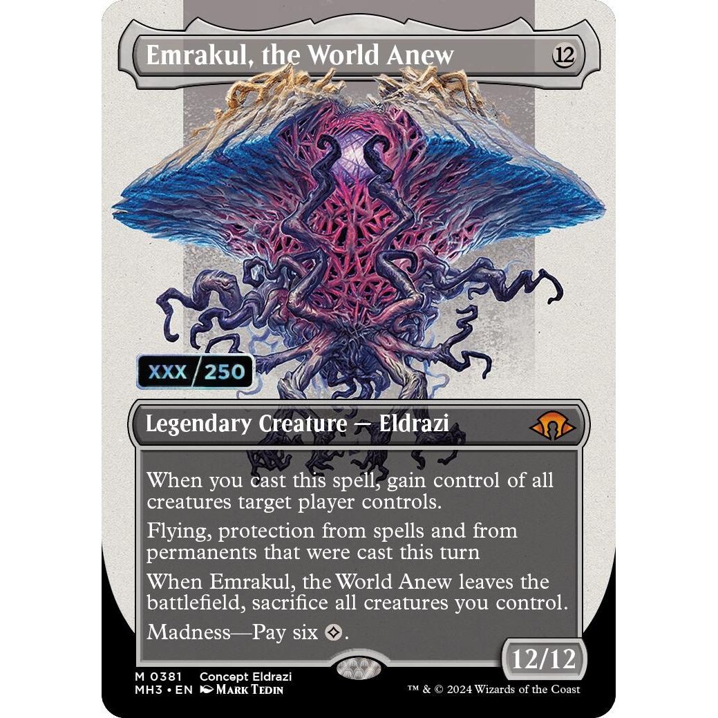 Image for Emrakul, the World Anew (Borderless) (Serial Numbered) (381) (MH3) - Magic: The Gathering