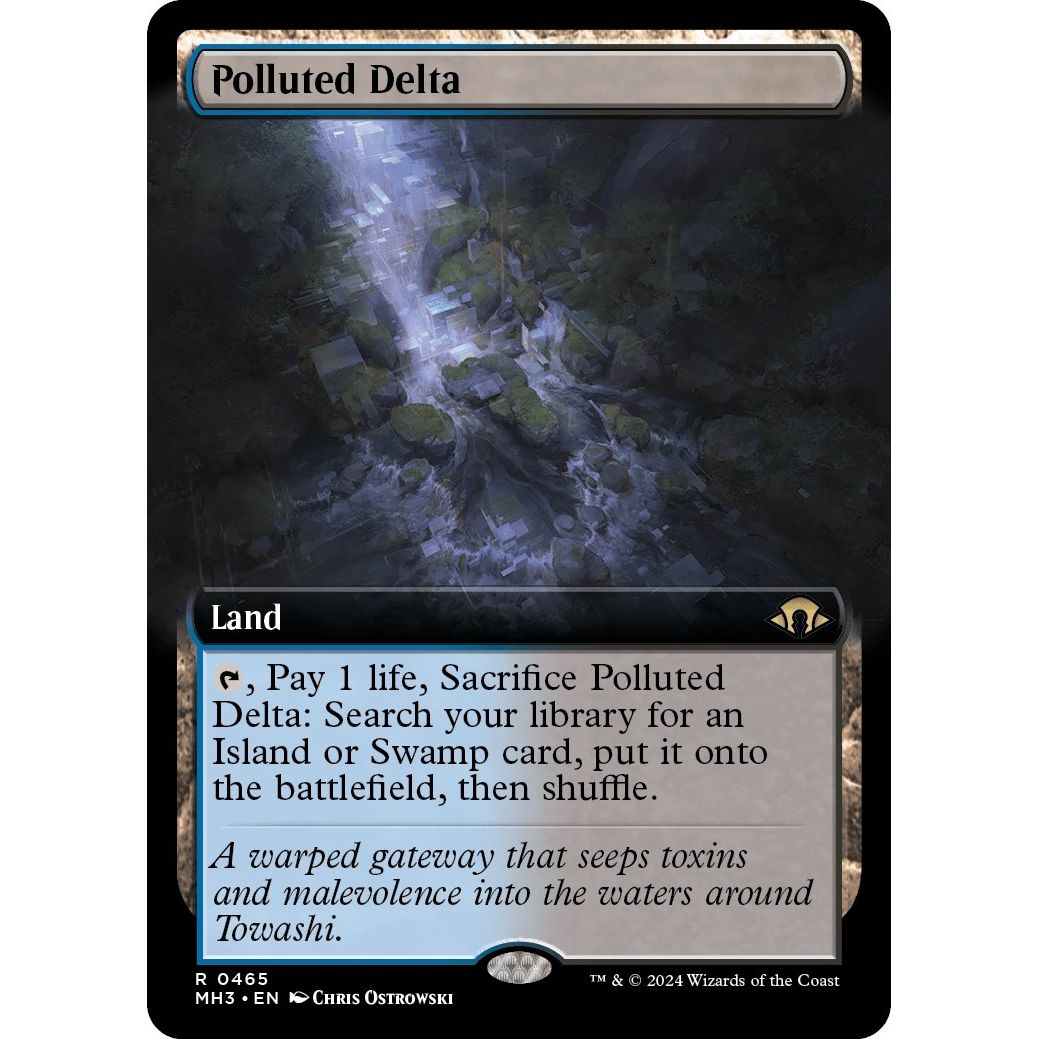 Image for Polluted Delta (Extended Art) (465) (MH3) - Magic: The Gathering