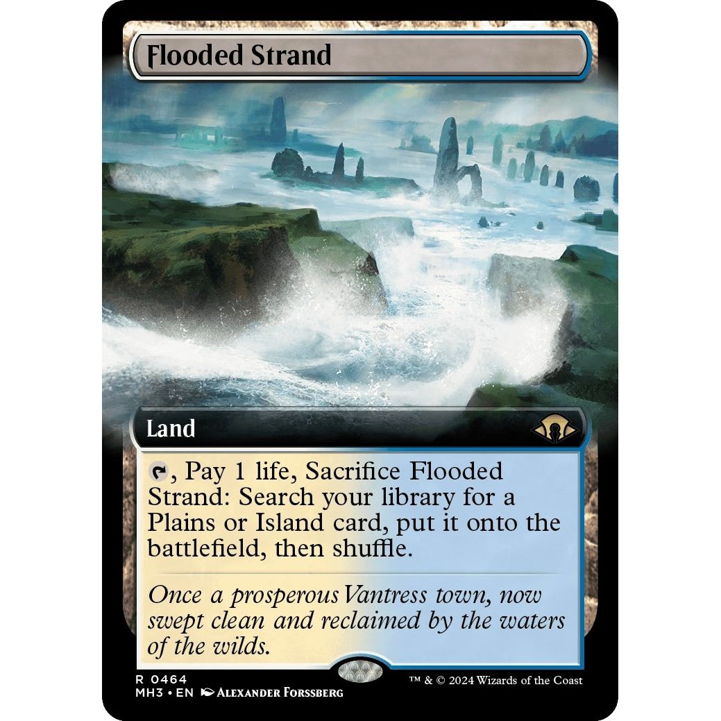 Image for Flooded Strand (Extended Art) (464) (MH3) - Magic: The Gathering