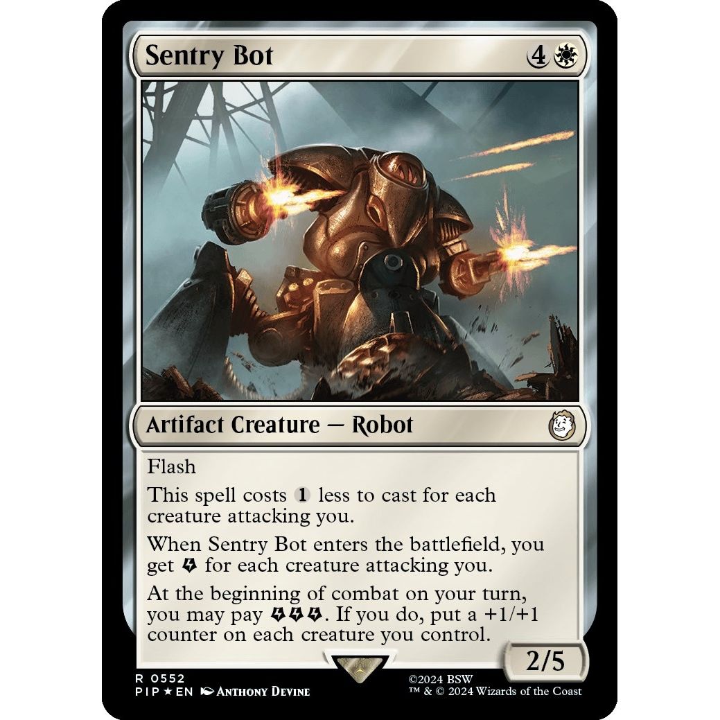 Image for Sentry Bot (Surge Foil) (552) (PIP) - Magic: The Gathering