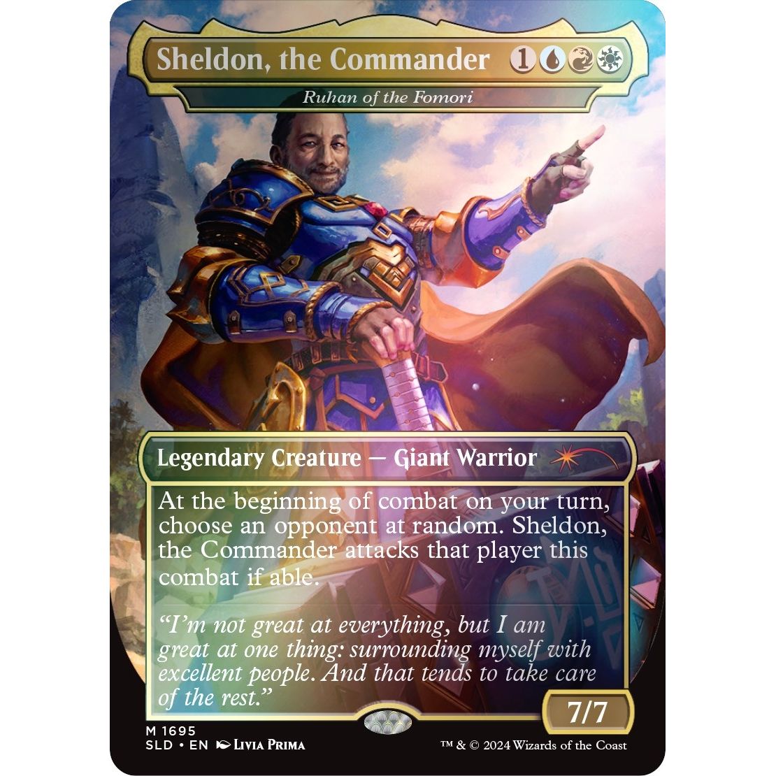 Image for Sheldon, the Commander - Ruhan of the Fomori (Rainbow Foil) (1695) (SLD) - Magic: The Gathering