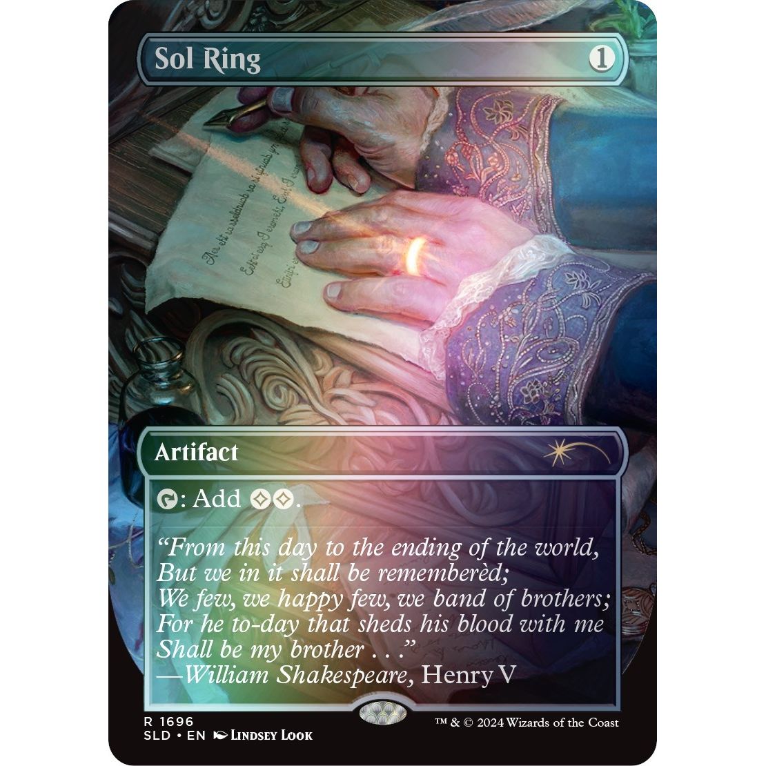 Image for Sol Ring (1696) (Rainbow Foil) (1696) (SLD) - Magic: The Gathering