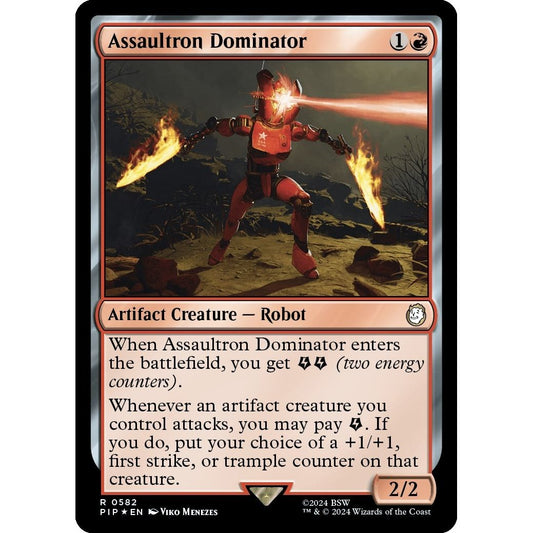 Image for Assaultron Dominator (Surge Foil) (582) (PIP) - Magic: The Gathering