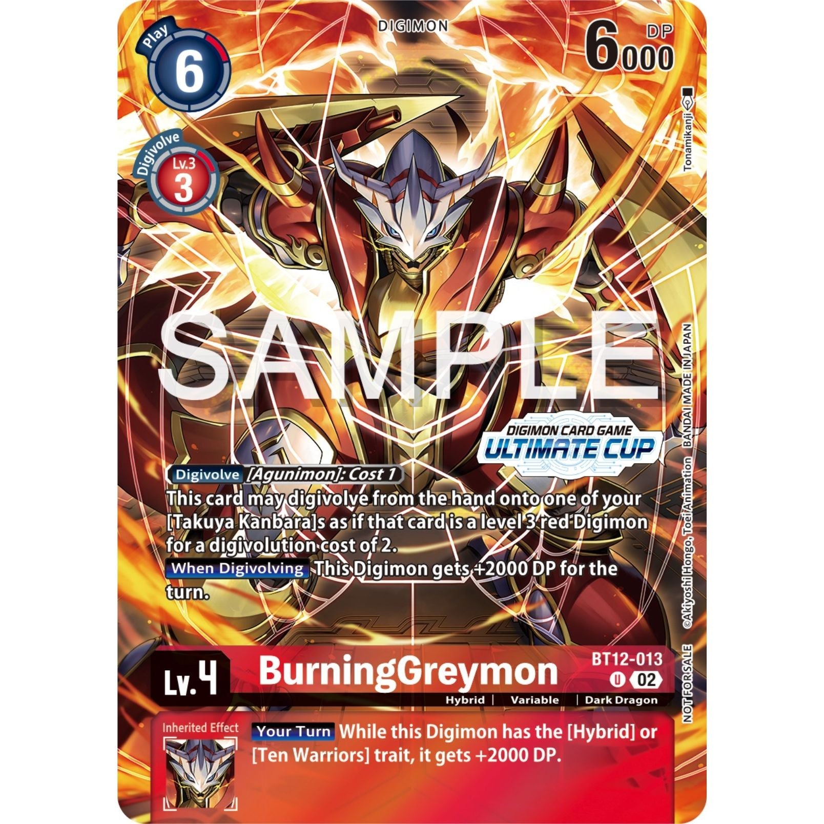 Image for BurningGreymon (Ultimate Cup 2024) (BT12-013 U) (BT12) - Digimon Card Game