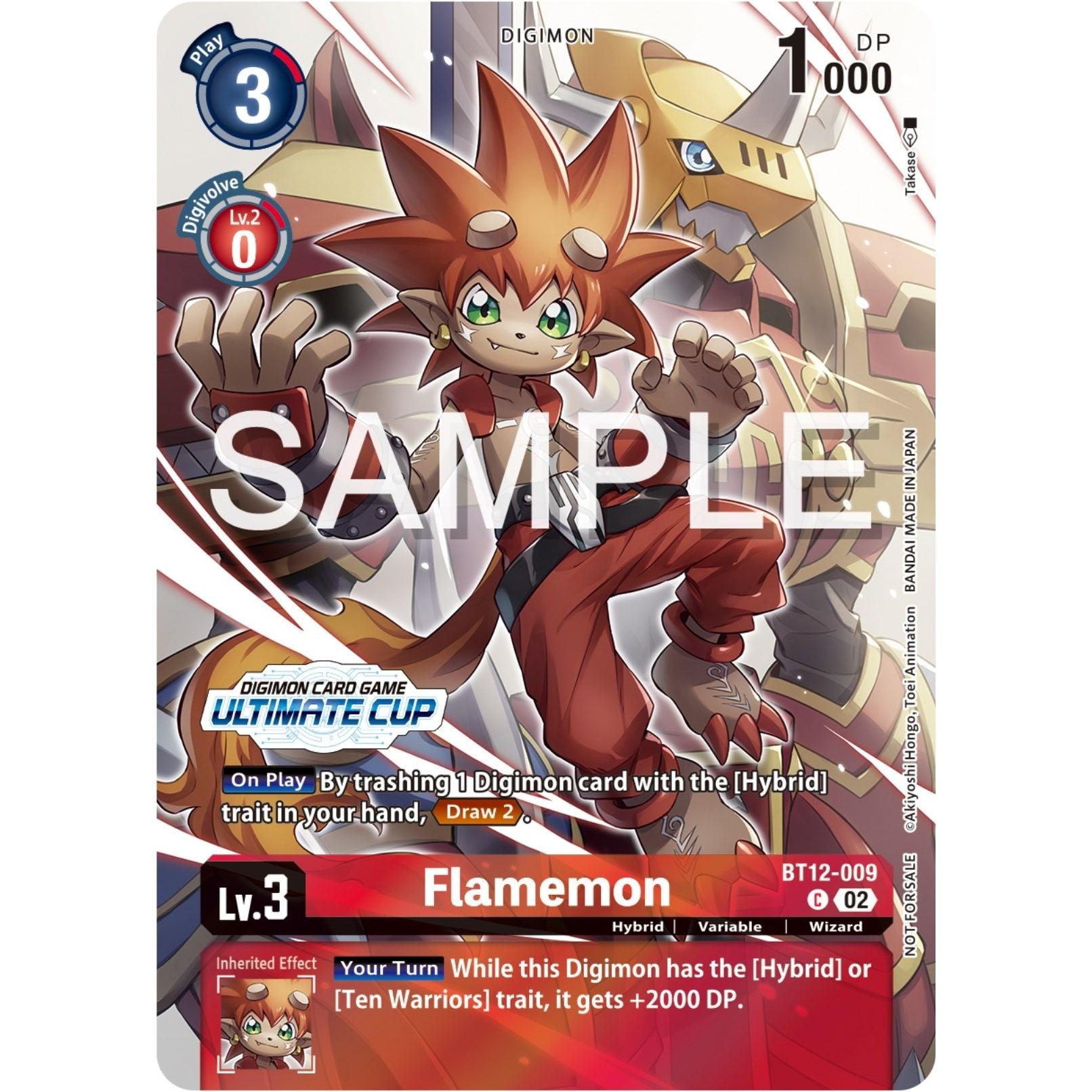 Image for Flamemon (Ultimate Cup 2024) (BT12-009 C) (BT12) - Digimon Card Game