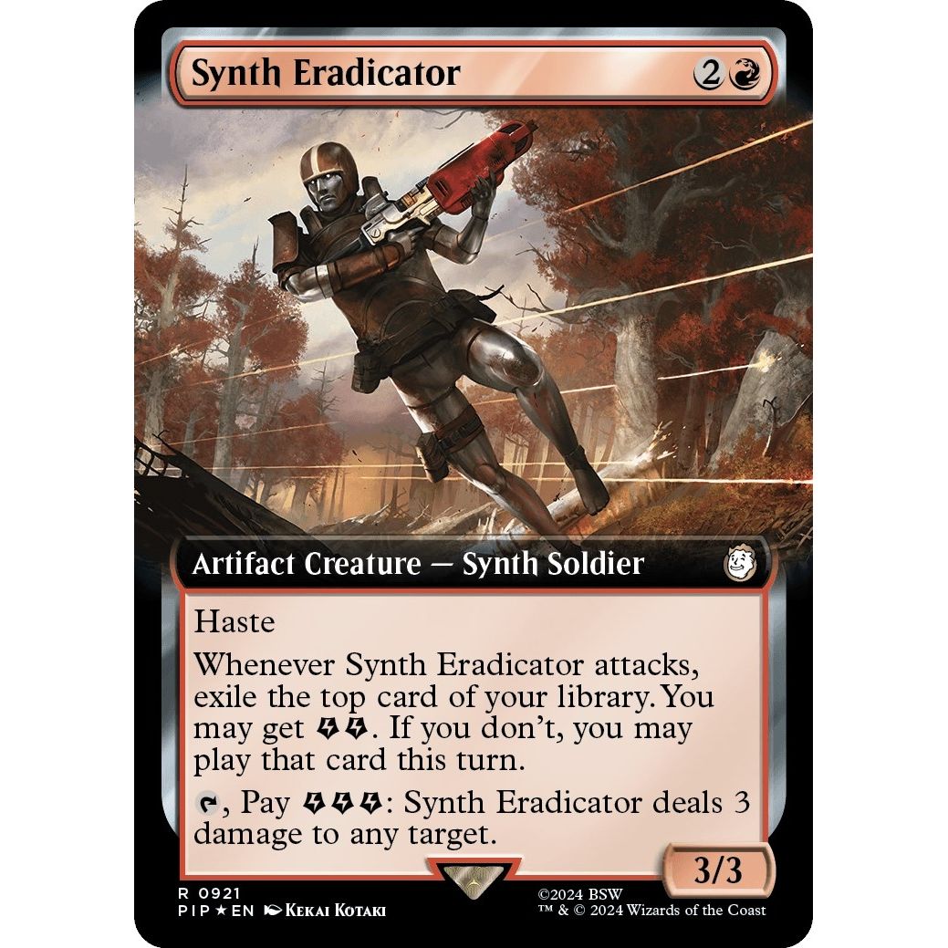 Image for Synth Eradicator (Extended Art) (Surge Foil) (921) (PIP) - Magic: The Gathering