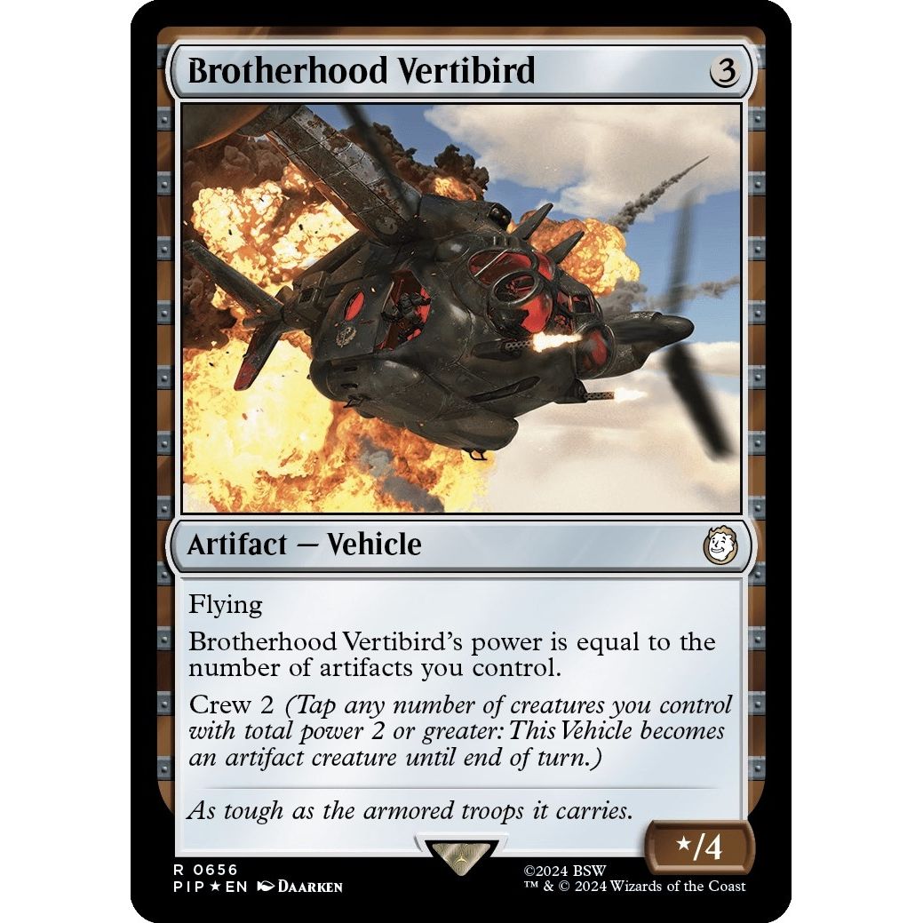 Image for Brotherhood Vertibird (Surge Foil) (656) (PIP) - Magic: The Gathering