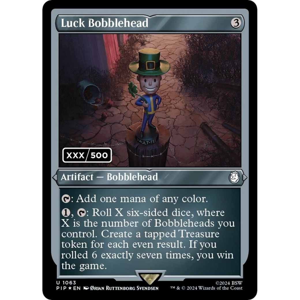 Image for Luck Bobblehead (Serial Numbered) (1063) (PIP) - Magic: The Gathering