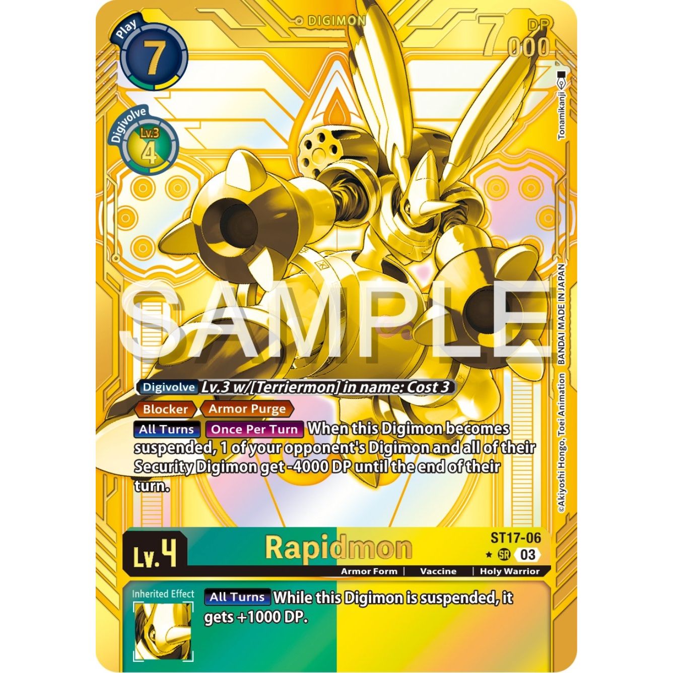Image for Rapidmon - ST17-06 (Gold) (ST17-06 SR) (ST-17) - Digimon Card Game