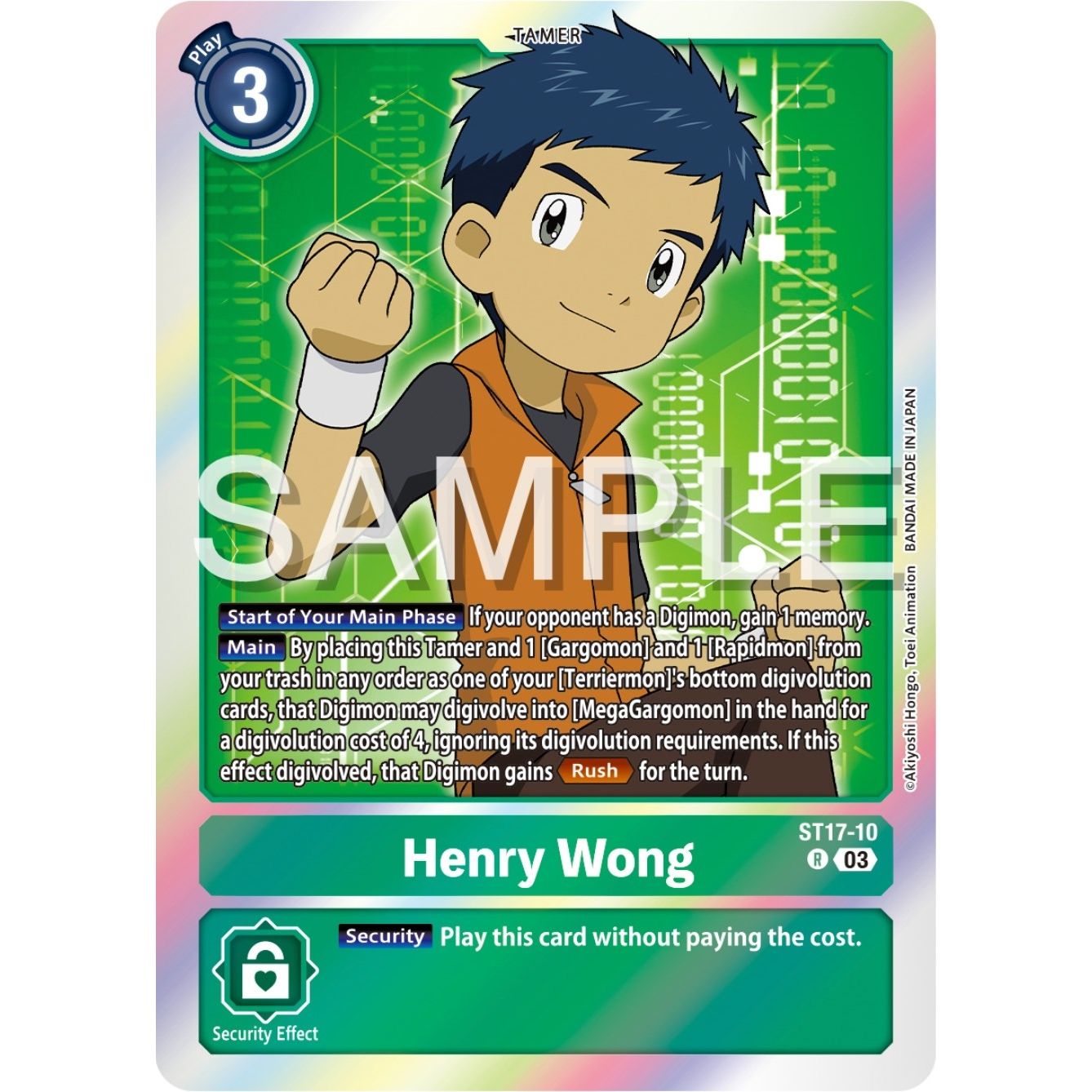 Image for Henry Wong (ST17-10 R) (ST-17) - Digimon Card Game
