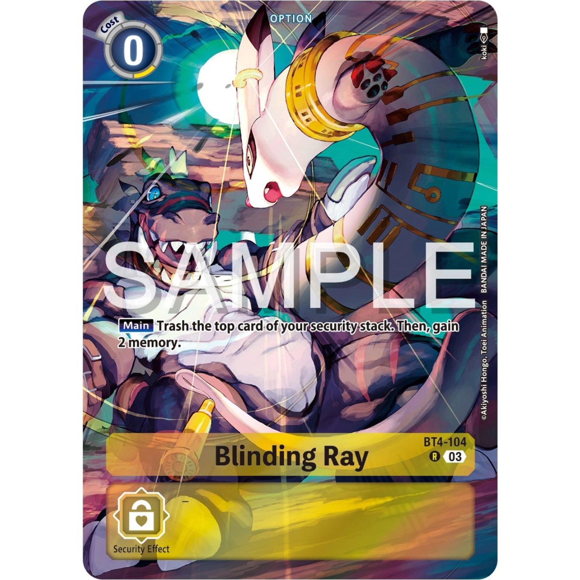 Image for Blinding Ray (Bonus Pack) (BT4-104 R) (ST-17) - Digimon Card Game