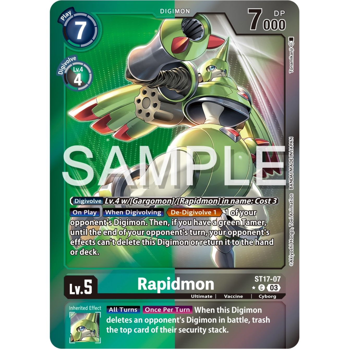Image for Rapidmon - ST17-07 (Advanced Deck Set Double Typhoon Secret Pack) (ST17-07 C) (ST-17) - Digimon Card Game