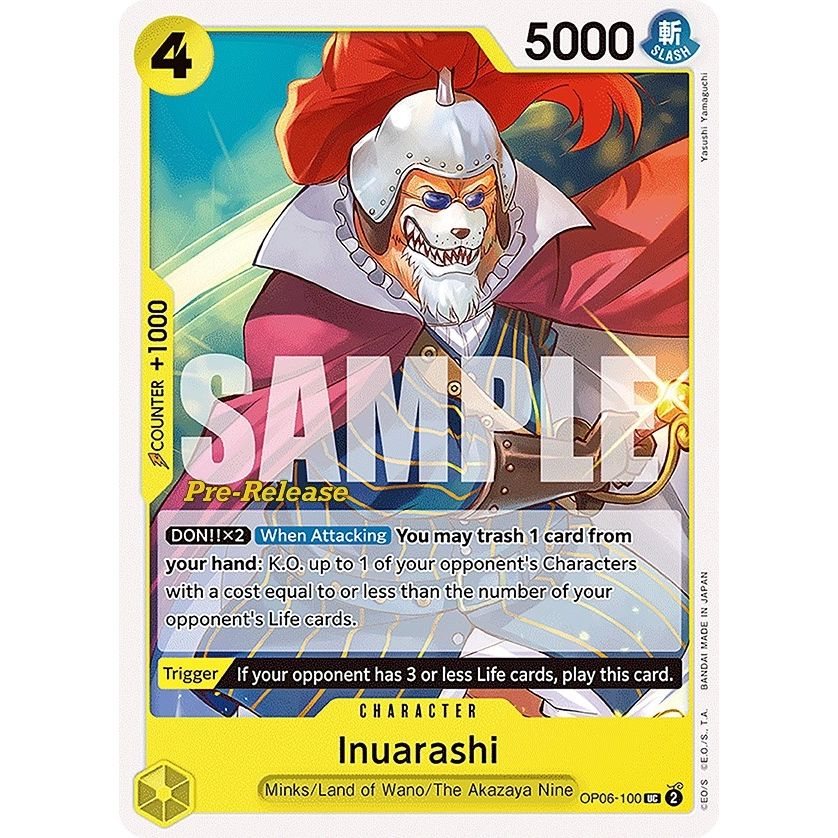 Image for Inuarashi (OP06-100) (OP06 PRE) - One Piece Card Game