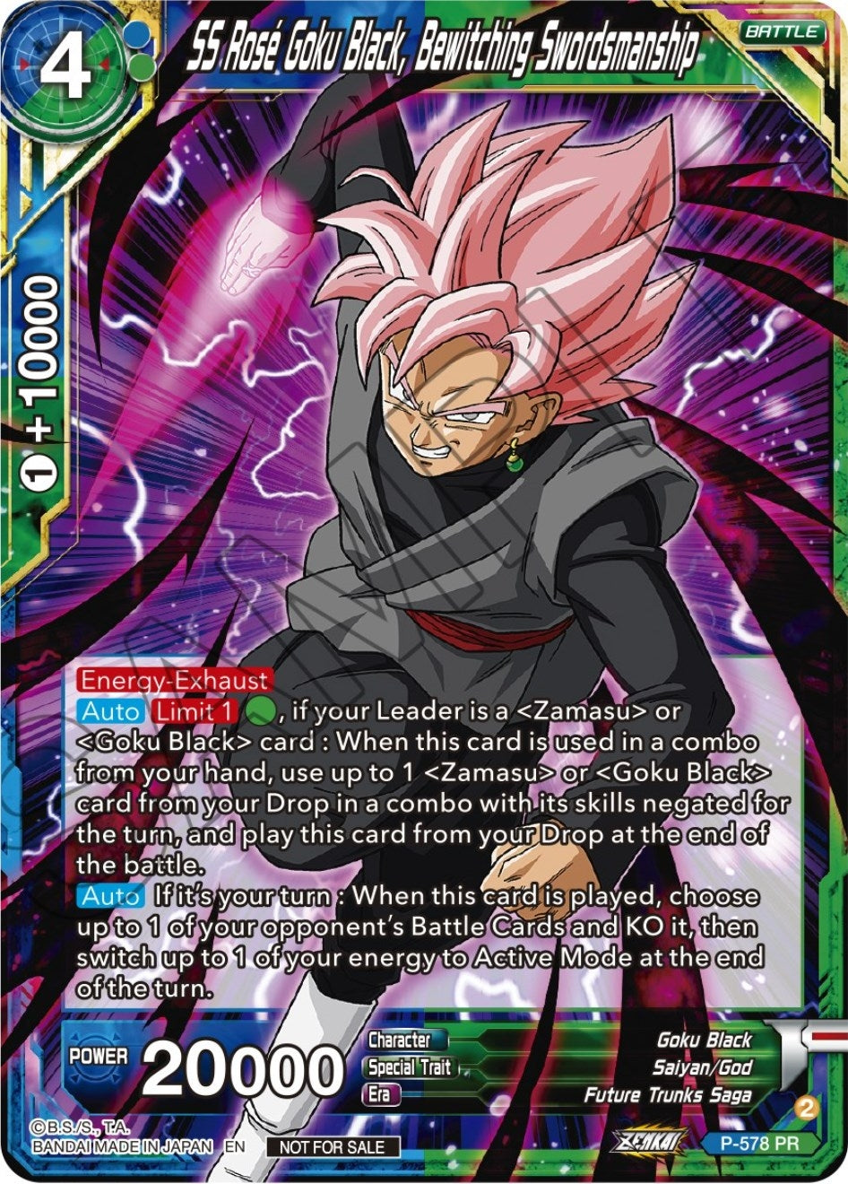 Image for SS Rose Goku Black, Bewitching Swordsmanship (Zenkai Series Tournament Pack Vol.7) (P-578) (TPR) - Dragon Ball Super: Masters