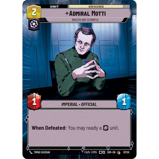 Image for Admiral Motti - Brazen and Scornful (Hyperspace) (07/20) (SOR-WPP) - Star Wars: Unlimited
