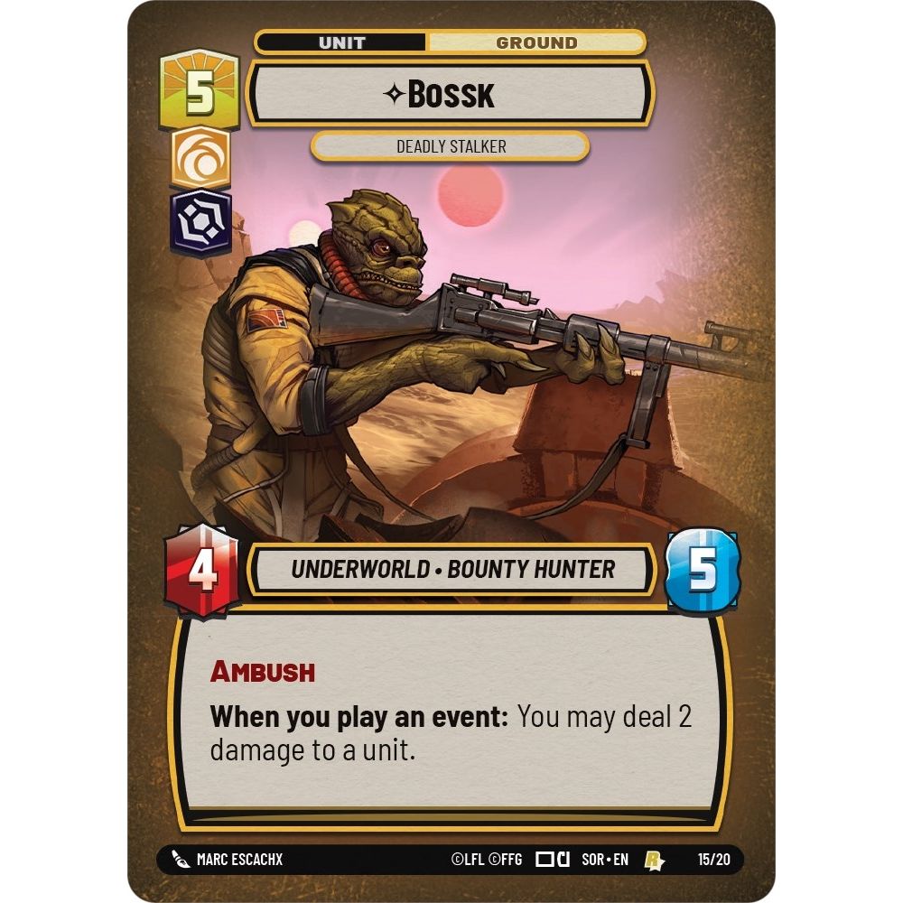 Image for Bossk - Deadly Stalker (15/20) (SOR-WPP) - Star Wars: Unlimited