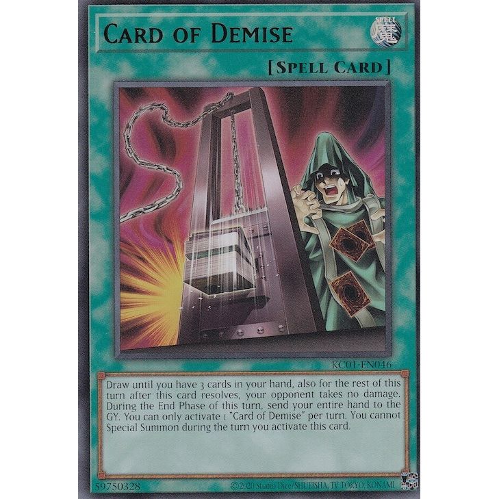 Image for Card of Demise (KC01-EN046) (KC01) - YuGiOh