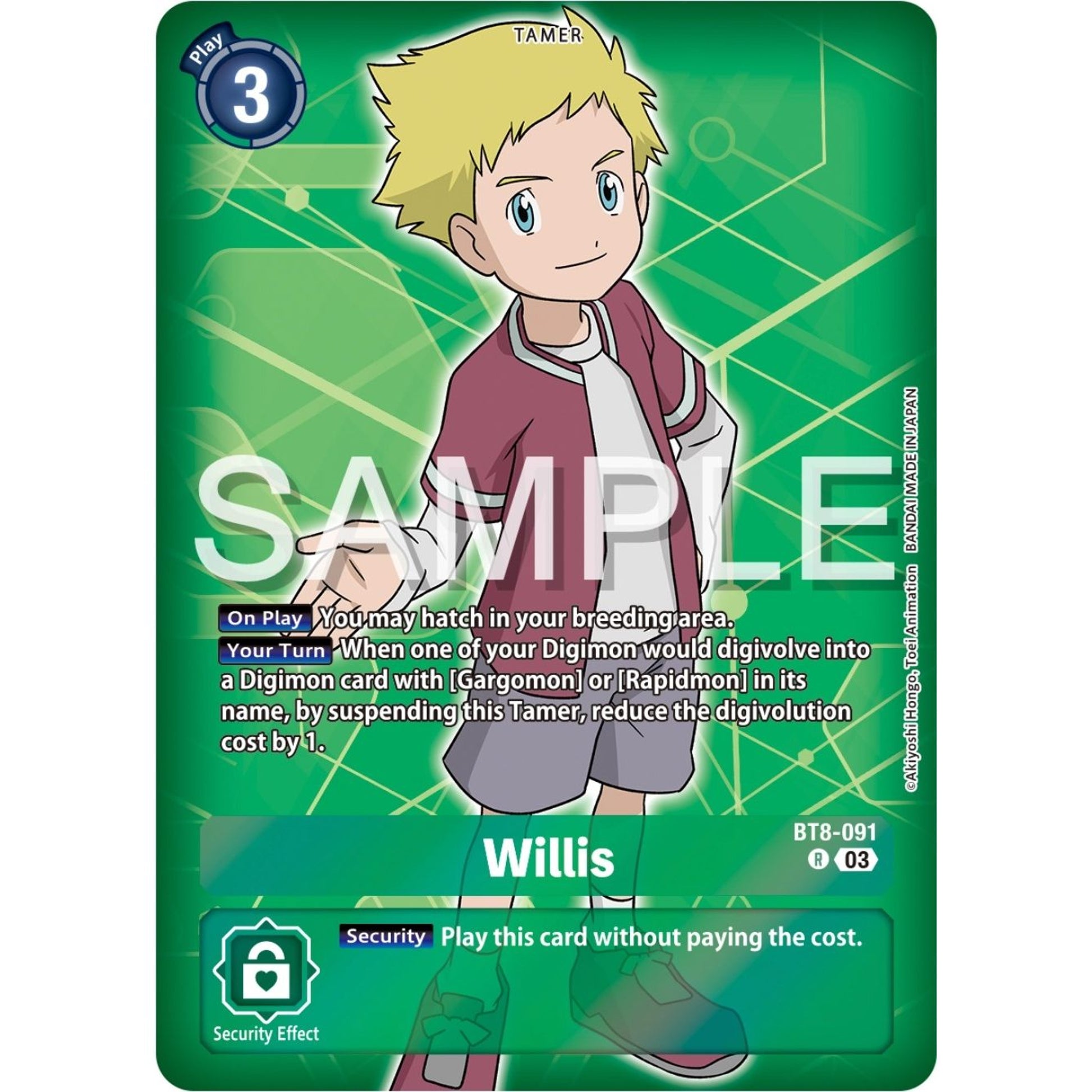 Image for Willis (Reprint) (BT8-091 R) (ST-17) - Digimon Card Game