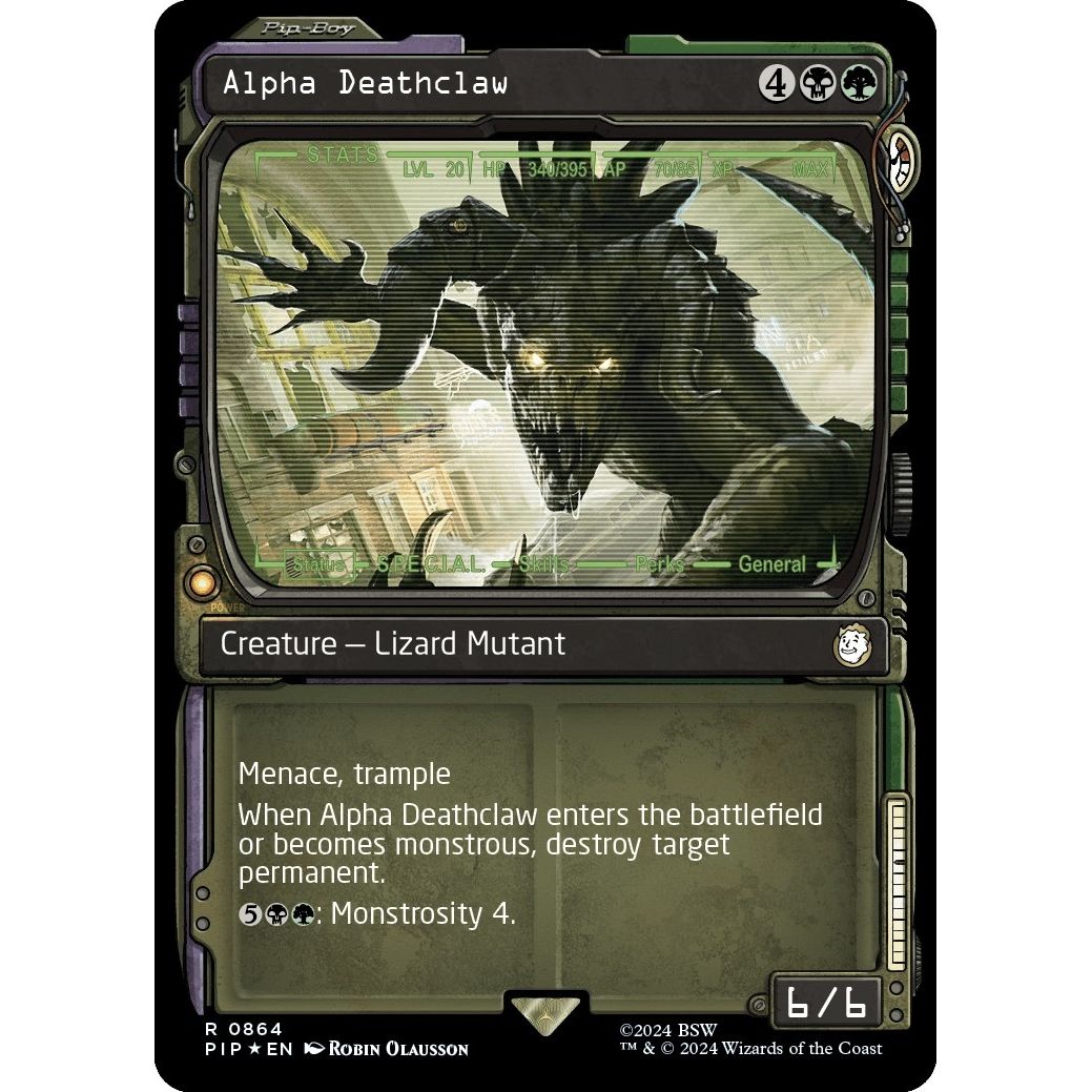 Image for Alpha Deathclaw (Showcase) (Surge Foil) (864) (PIP) - Magic: The Gathering