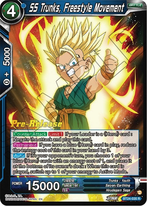 Image for SS Trunks, Freestyle Movement (BT24-035) (BT24_PR) - Dragon Ball Super: Masters
