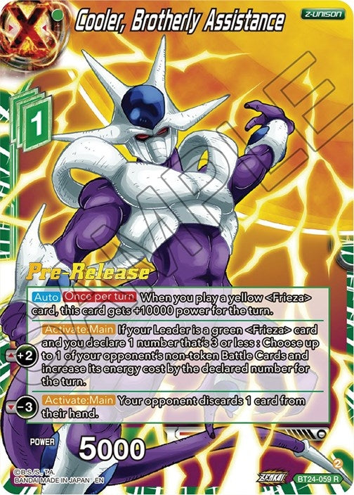 Image for Cooler, Brotherly Assistance (BT24-059) (BT24_PR) - Dragon Ball Super: Masters