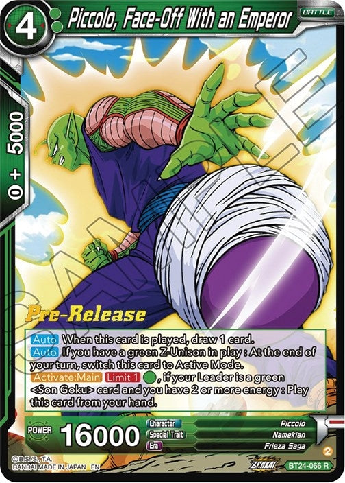 Image for Piccolo, Face-Off With an Emperor (BT24-066) (BT24_PR) - Dragon Ball Super: Masters