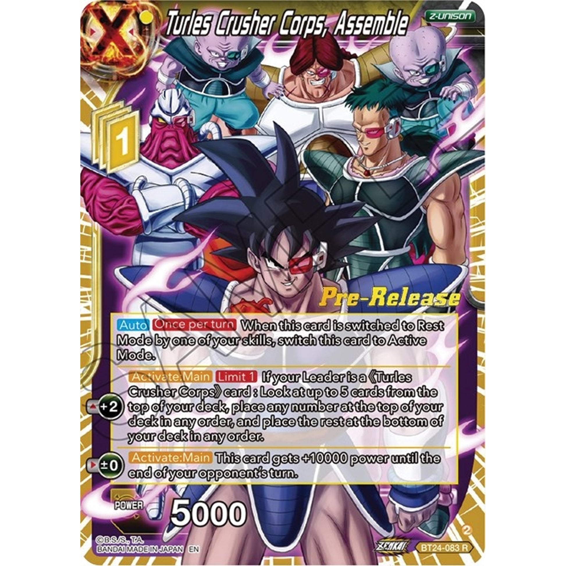 Image for Turles Crusher Corps, Assemble (BT24-083) (BT24_PR) - Dragon Ball Super: Masters
