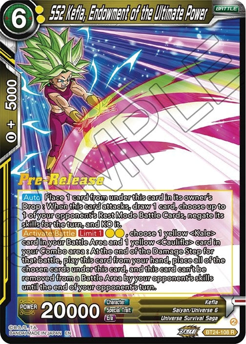 Image for SS2 Kefla, Endowment of the Ultimate Power (BT24-108) (BT24_PR) - Dragon Ball Super: Masters