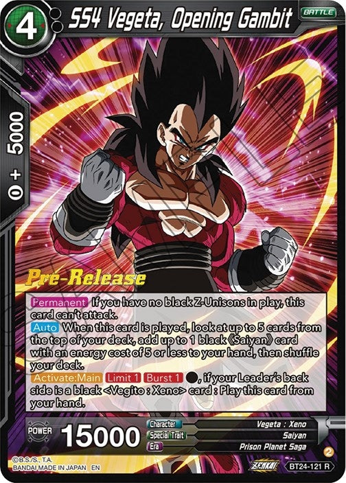 Image for SS4 Vegeta, Opening Gambit (BT24-121) (BT24_PR) - Dragon Ball Super: Masters