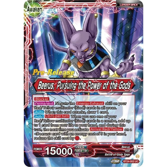 Image for Beerus // Beerus, Pursuing the Power of the Gods (BT24-002) (BT24_PR) - Dragon Ball Super: Masters
