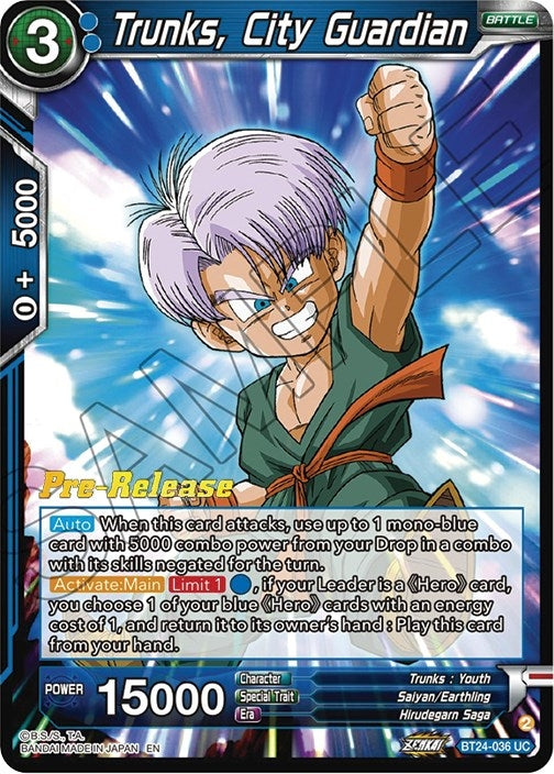 Image for Trunks, City Guardian (BT24-036) (BT24_PR) - Dragon Ball Super: Masters