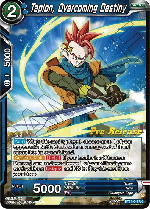 Image for Tapion, Overcoming Destiny (BT24-041) (BT24_PR) - Dragon Ball Super: Masters