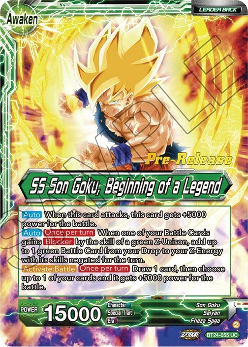 Image for Son Goku // SS Son Goku, Beginning of a Legend (BT24-055) (BT24_PR) - Dragon Ball Super: Masters