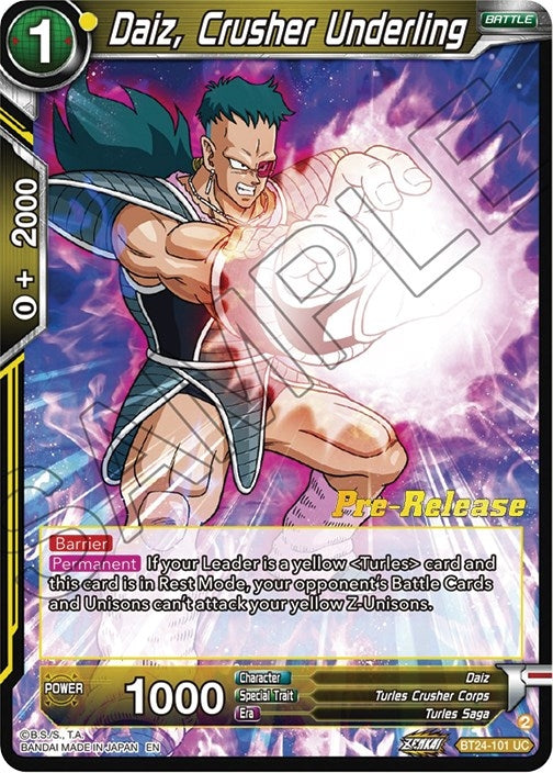 Image for Daiz, Crusher Underling (BT24-101) (BT24_PR) - Dragon Ball Super: Masters