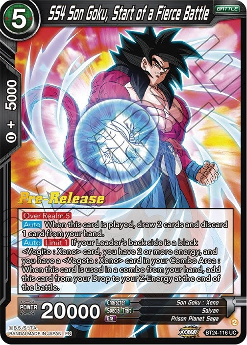 Image for SS4 Son Goku, Start of a Fierce Battle (BT24-116) (BT24_PR) - Dragon Ball Super: Masters