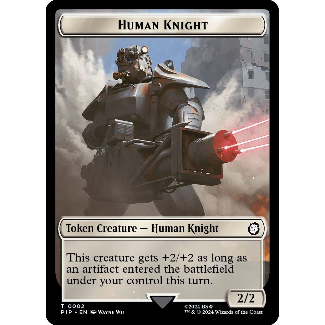Image for Human Knight // Copy Double-Sided Token (2 // 1) (PIP) - Magic: The Gathering