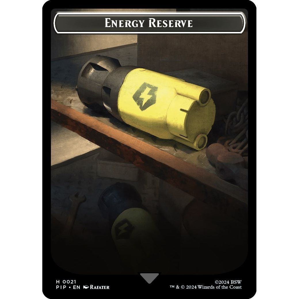 Image for Energy Reserve // Warrior Double-Sided Token (21 // 5) (PIP) - Magic: The Gathering