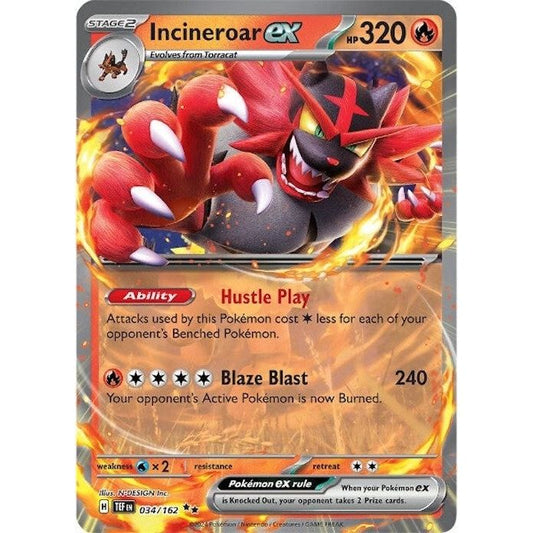 Image for Incineroar ex (034/162) (TEF) - Pokemon