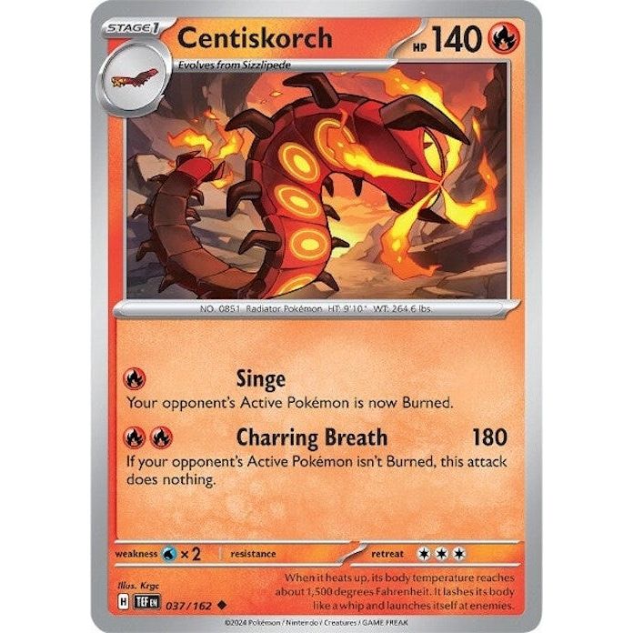 Image for Centiskorch (037/162) (TEF) - Pokemon