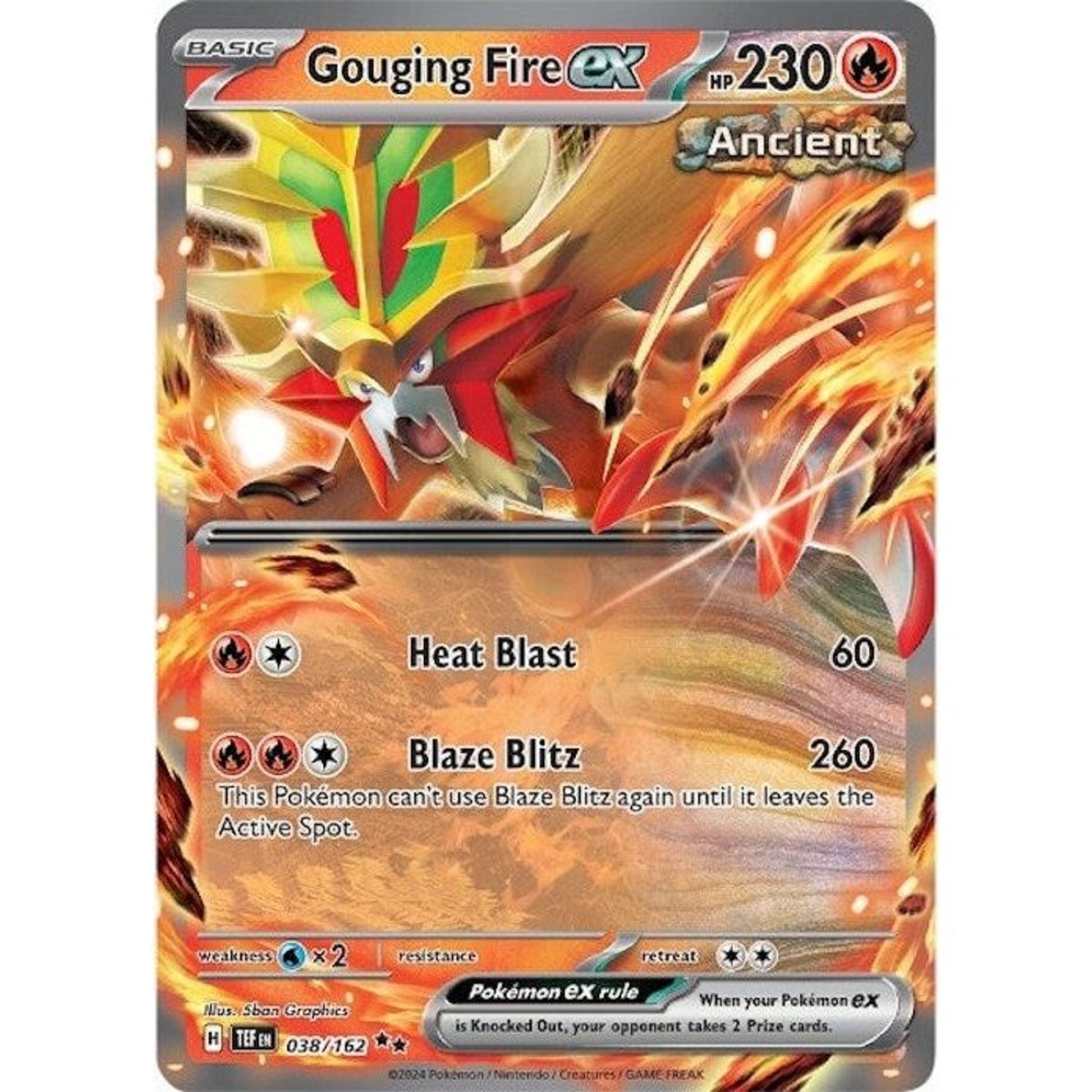 Image for Gouging Fire ex (038/162) (TEF) - Pokemon