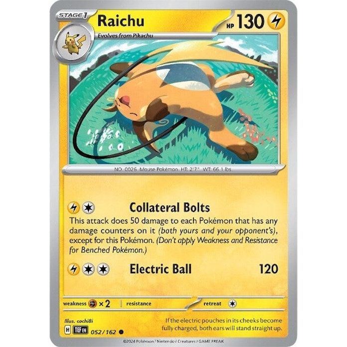 Image for Raichu (052/162) (TEF) - Pokemon