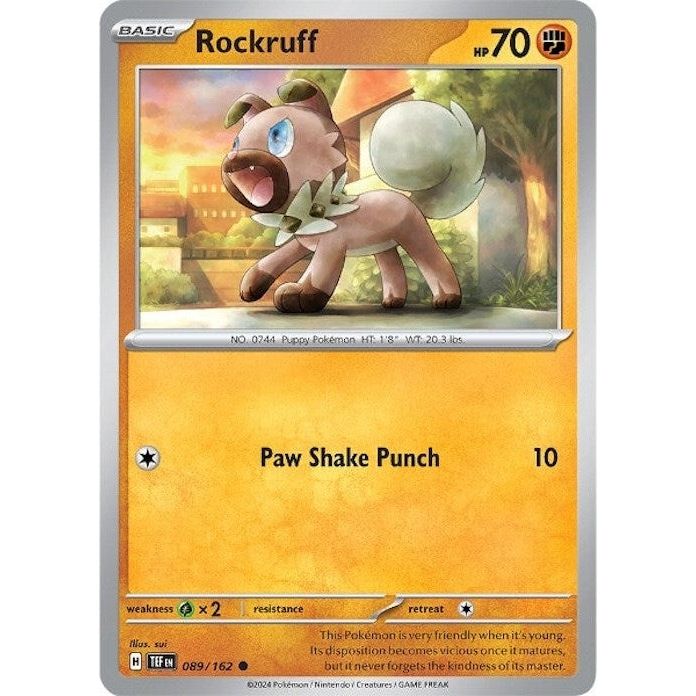 Image for Rockruff (089/162) (TEF) - Pokemon