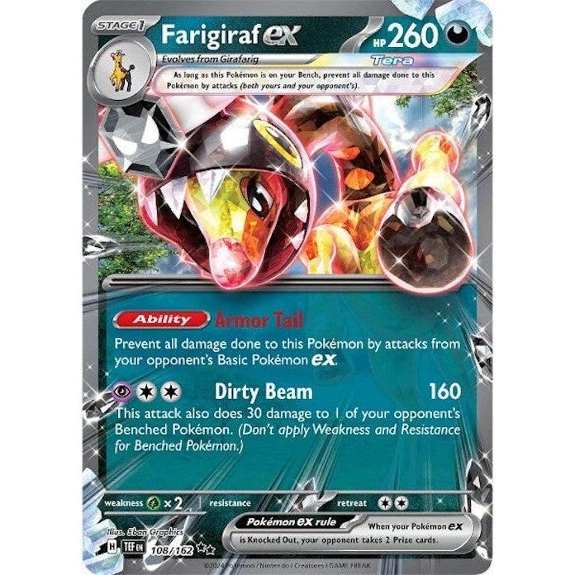 Image for Farigiraf ex (108/162) (TEF) - Pokemon