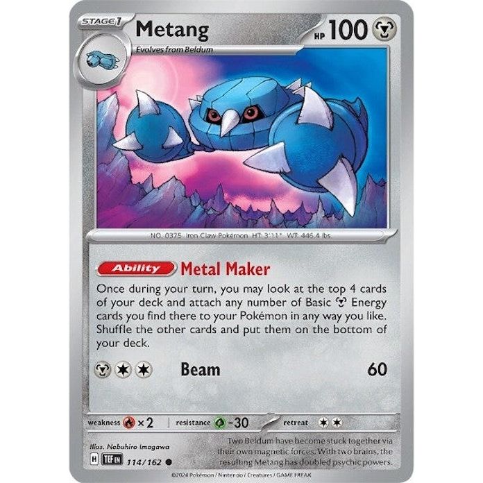 Image for Metang (114/162) (TEF) - Pokemon