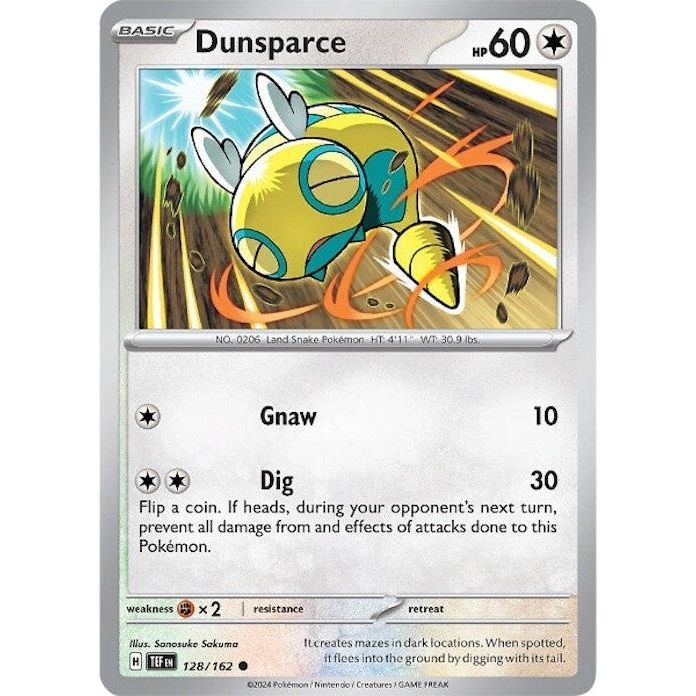 Image for Dunsparce (128/162) (TEF) - Pokemon