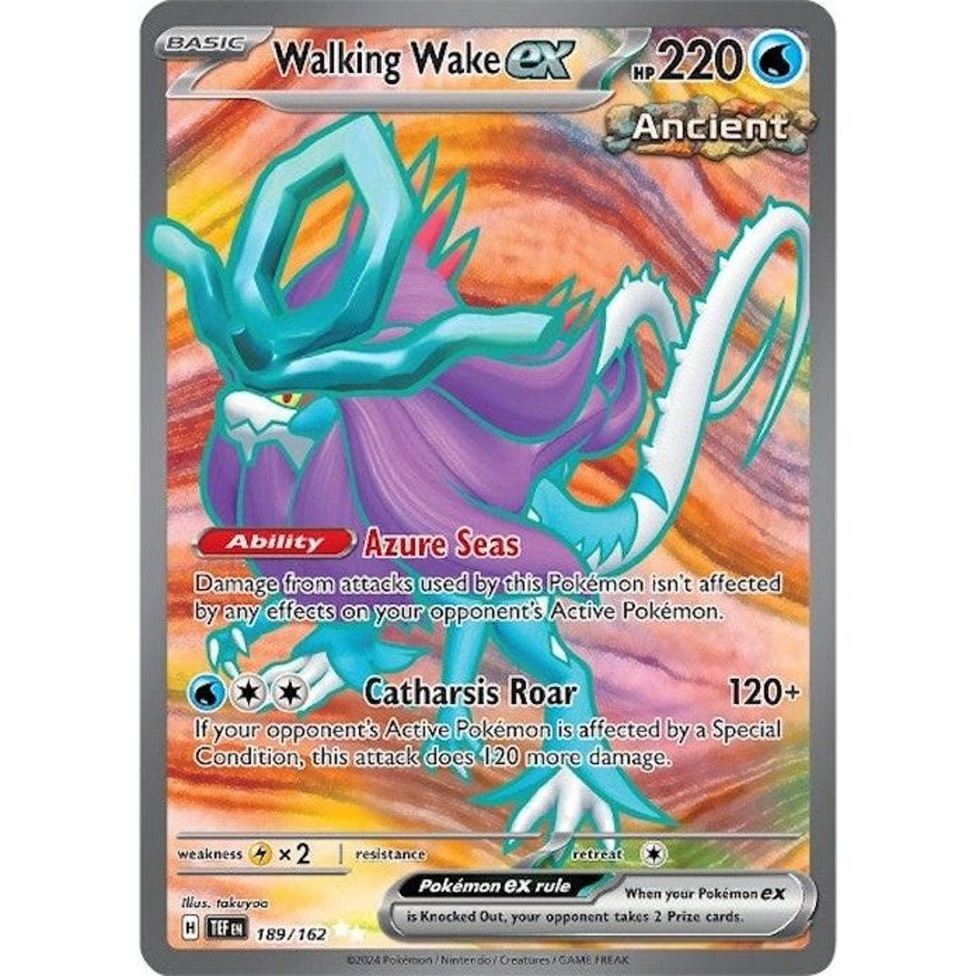 Image for Walking Wake ex (189/162) (TEF) - Pokemon